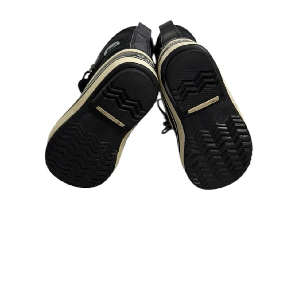 Sorel Black and Cream Kids Snow Boots Kids Size 2
